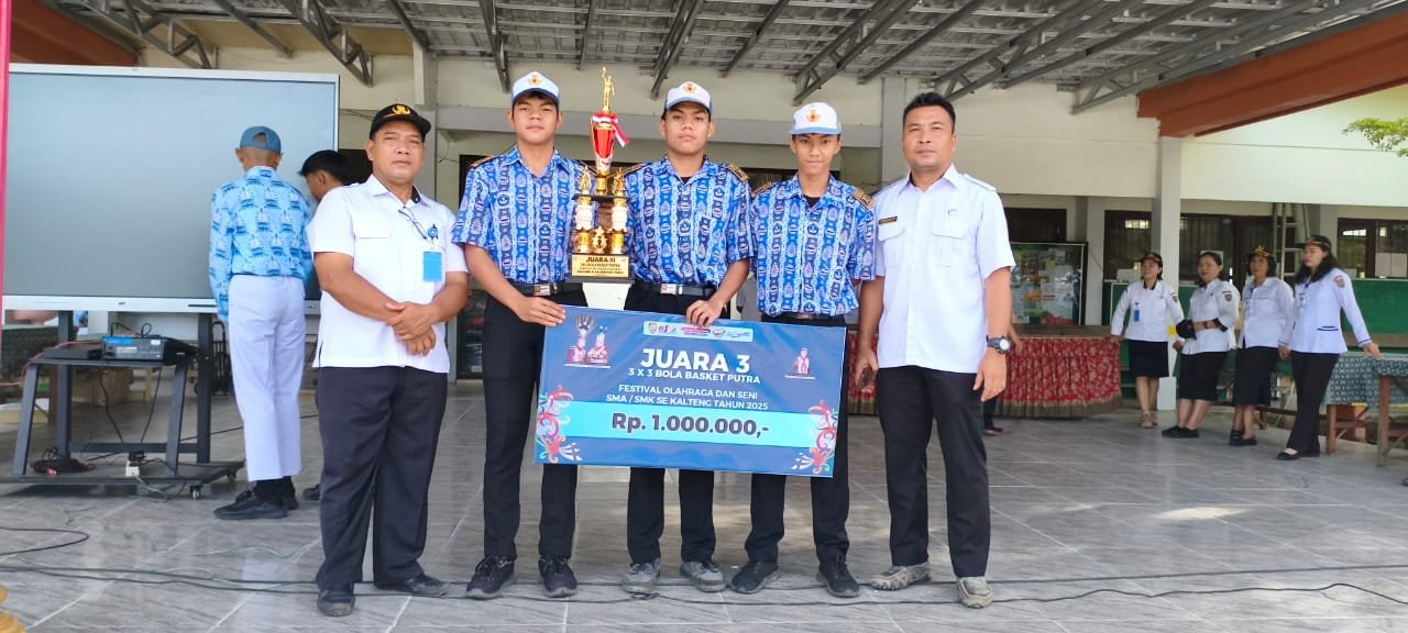 SMAN 1 Kuala Kurun Sabet Juara 3 Basket Putra di Festival Olahraga & Seni SMA/SMK se-Kalteng 2025